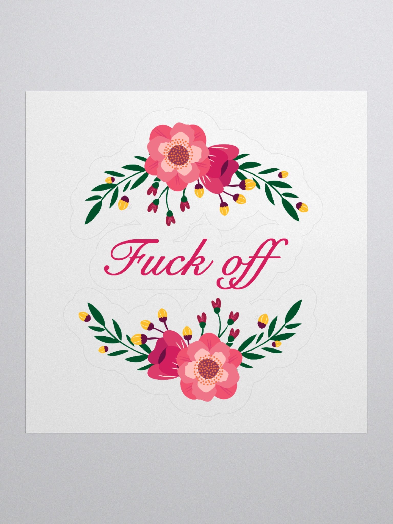 F Off Kiss Cut Sticker product image (3)