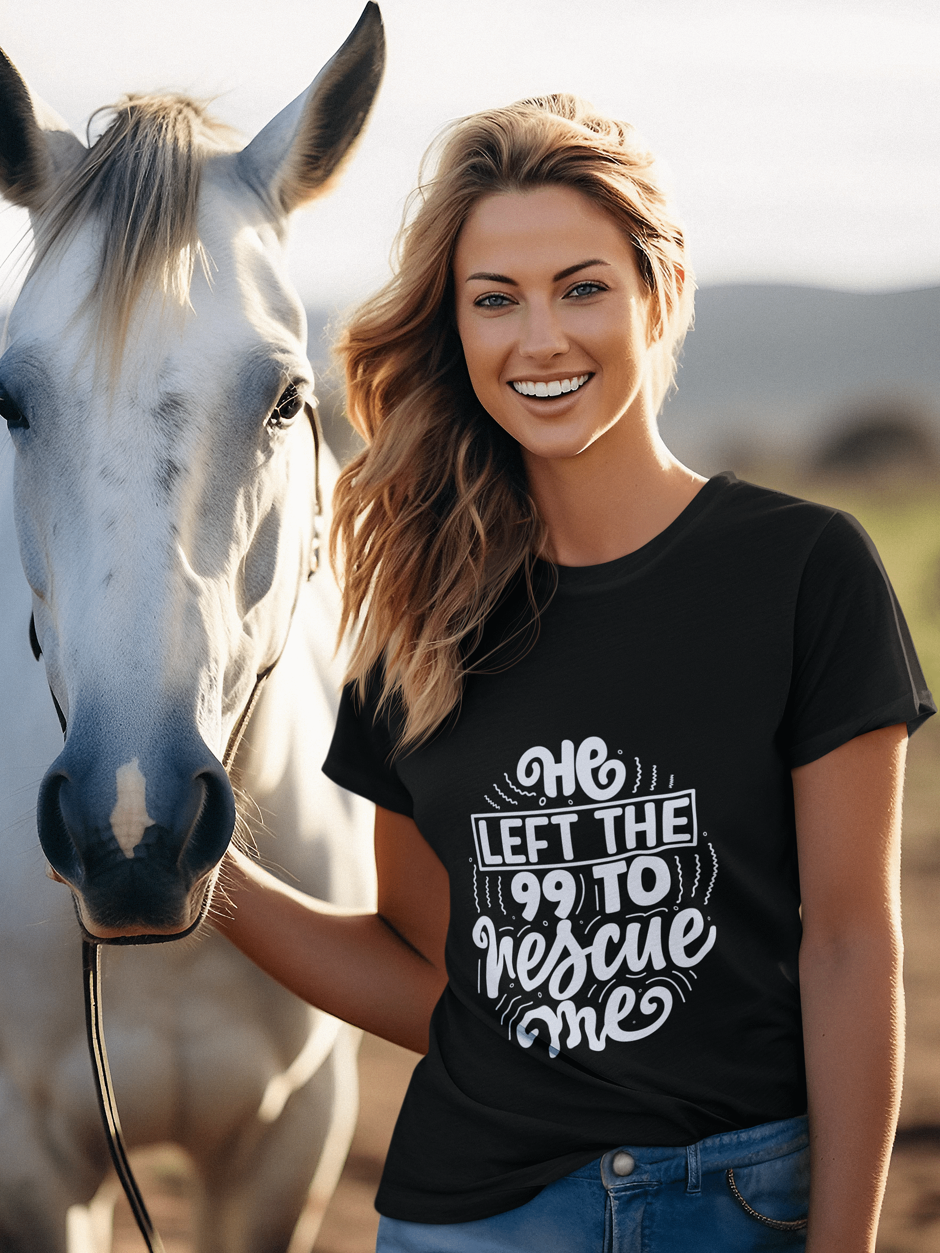 He Left the 99 to Rescue Me T-Shirt - Matthew 18:12-14 product image (1)