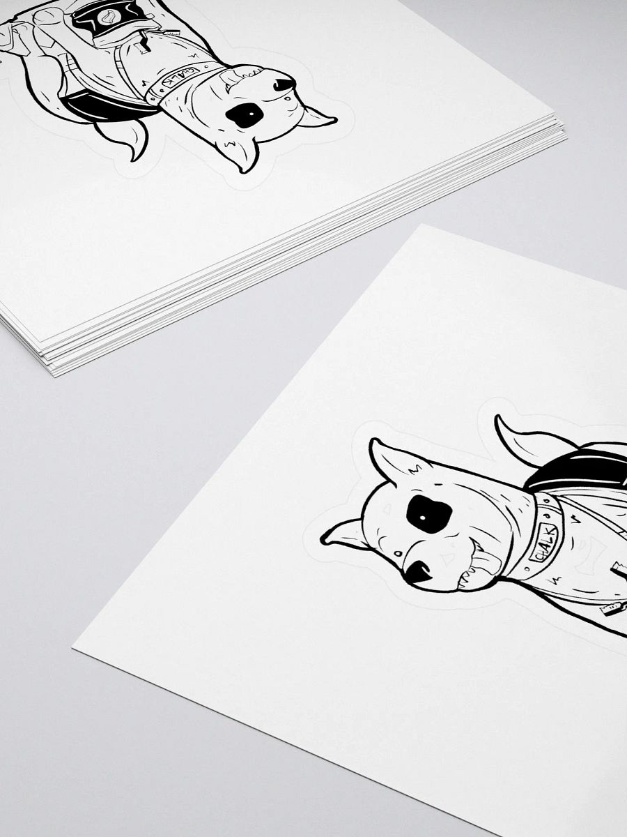 Chalk rock climbing dog sticker product image (4)