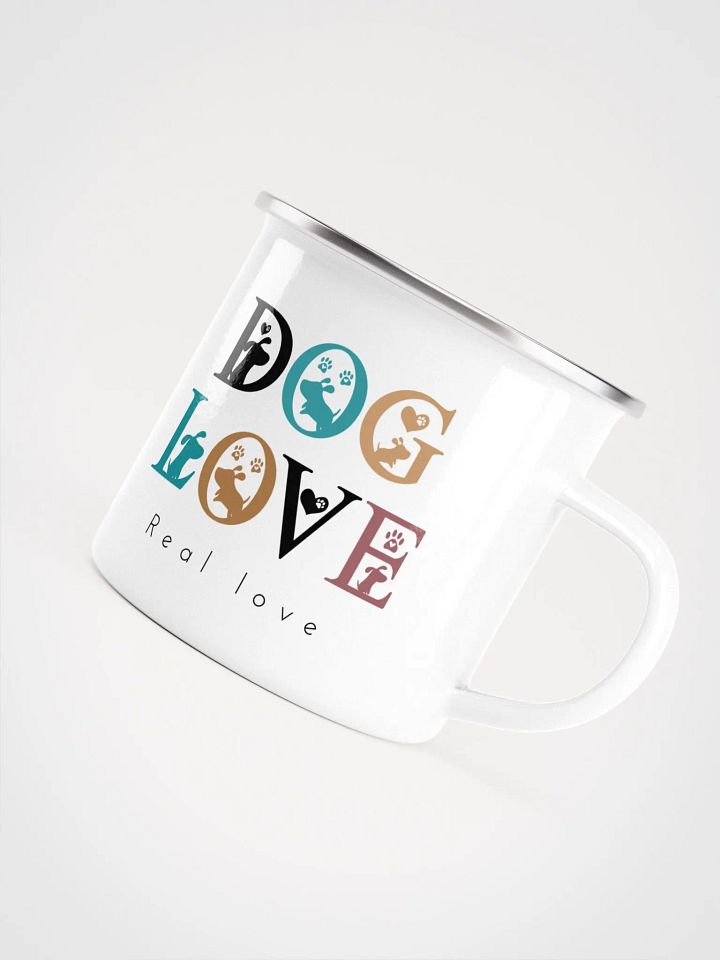 "Dog love-Real love" enamel Mug product image (2)