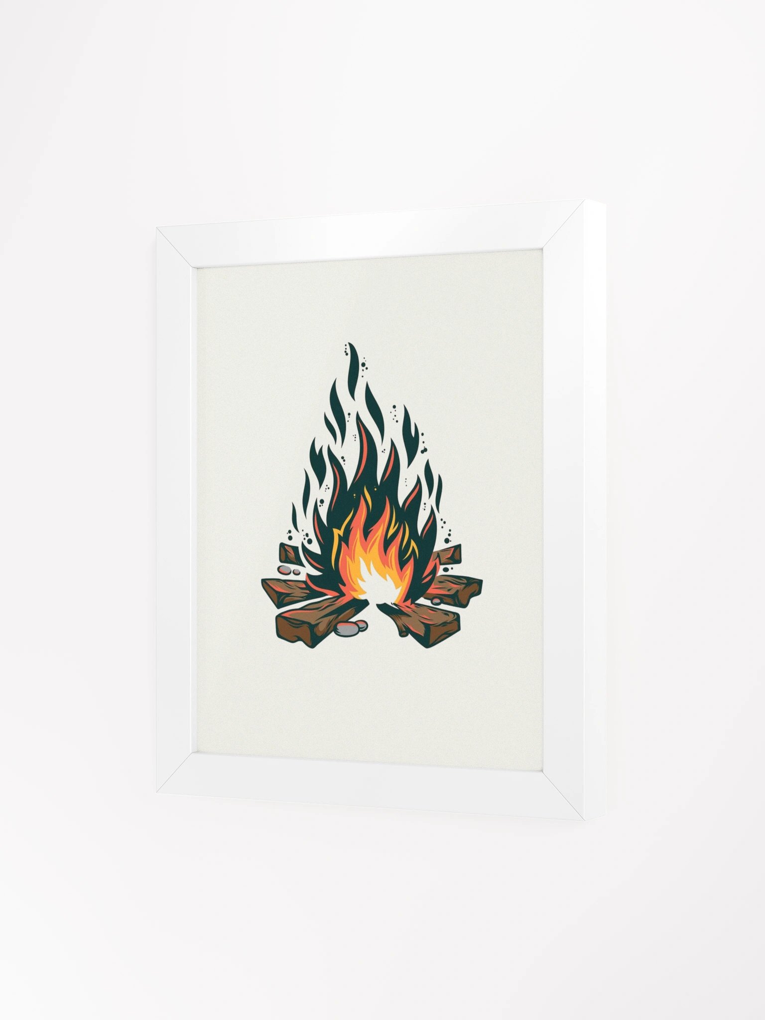 Stylized Campfire Framed Poster product image (3)