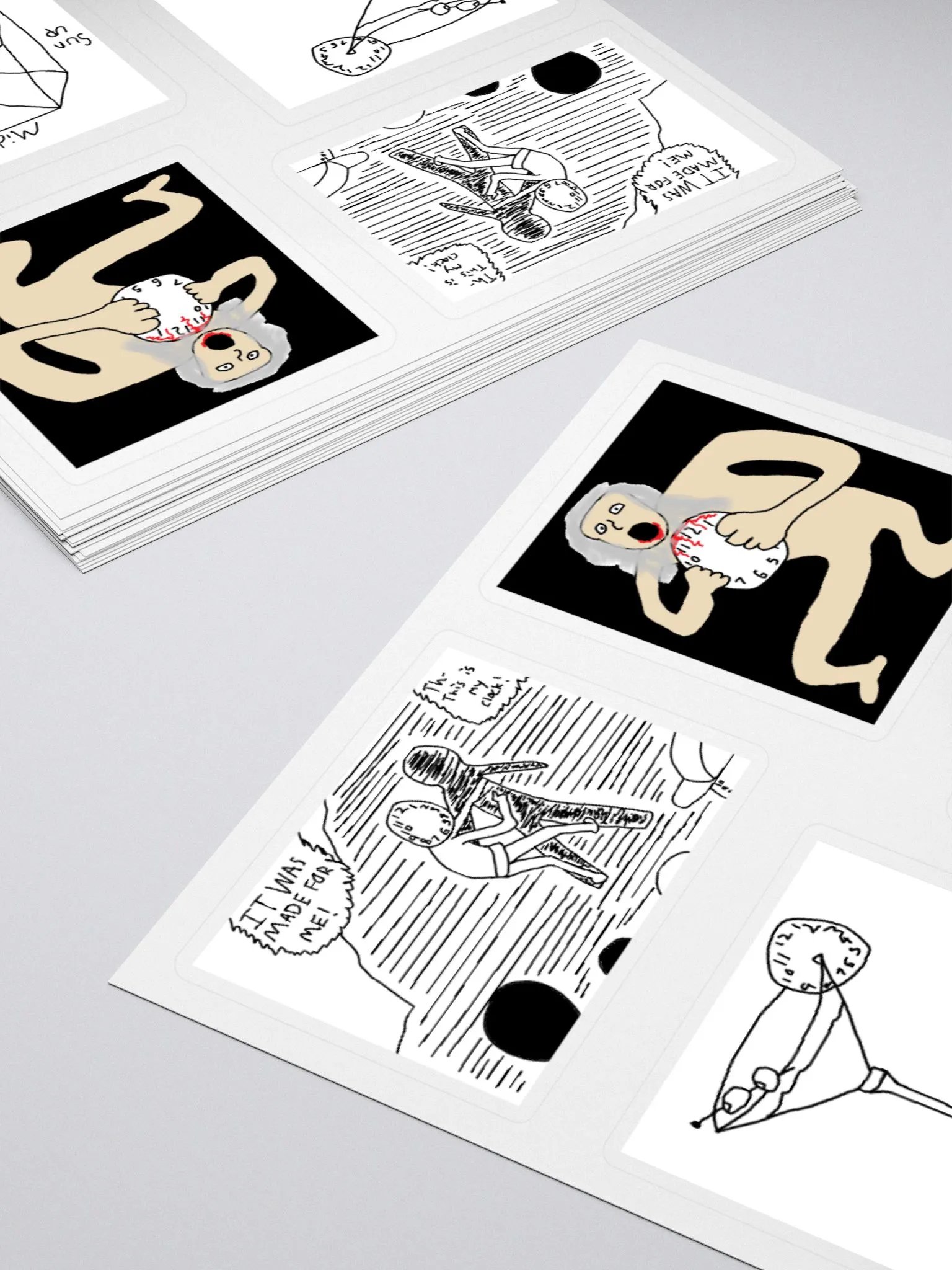 Junji Ito, Saturn, Martini, Tesseract Clock Stickers product image (4)