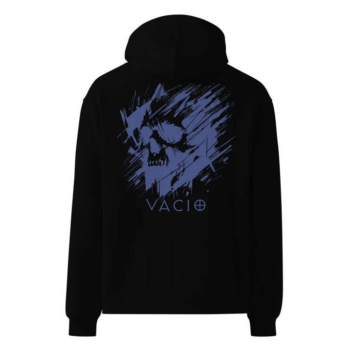 VACIO Abstract Scratch Skull Premium Relaxed Fit Hoodie (B) product image (5)