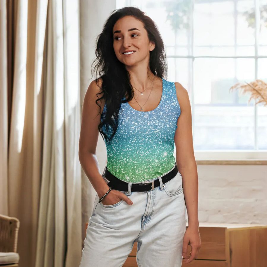 Glitter Unicorn Texture Design Tank Top (7) product image (8)