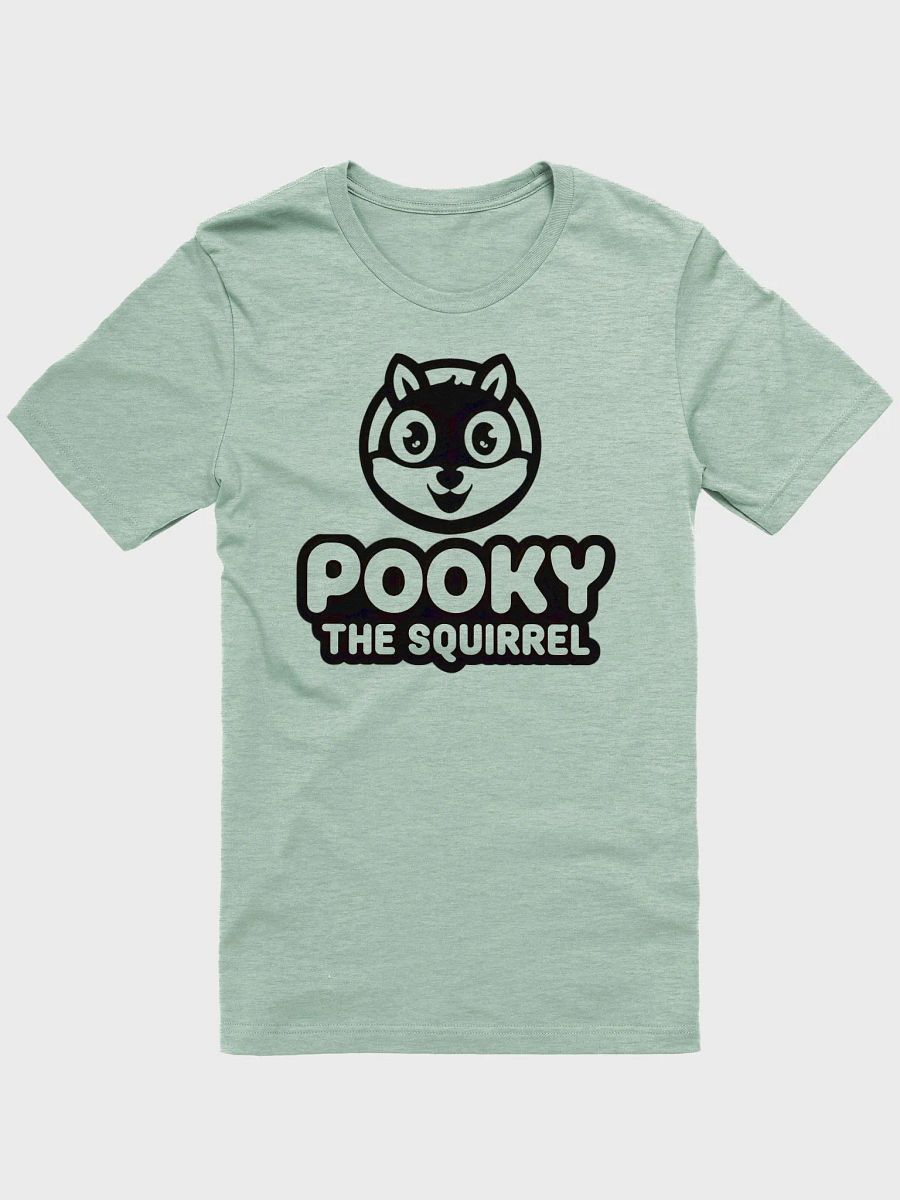 Super Soft and Flattering Tee: Official Pooky Logo, both on front and back. Green product image (1)