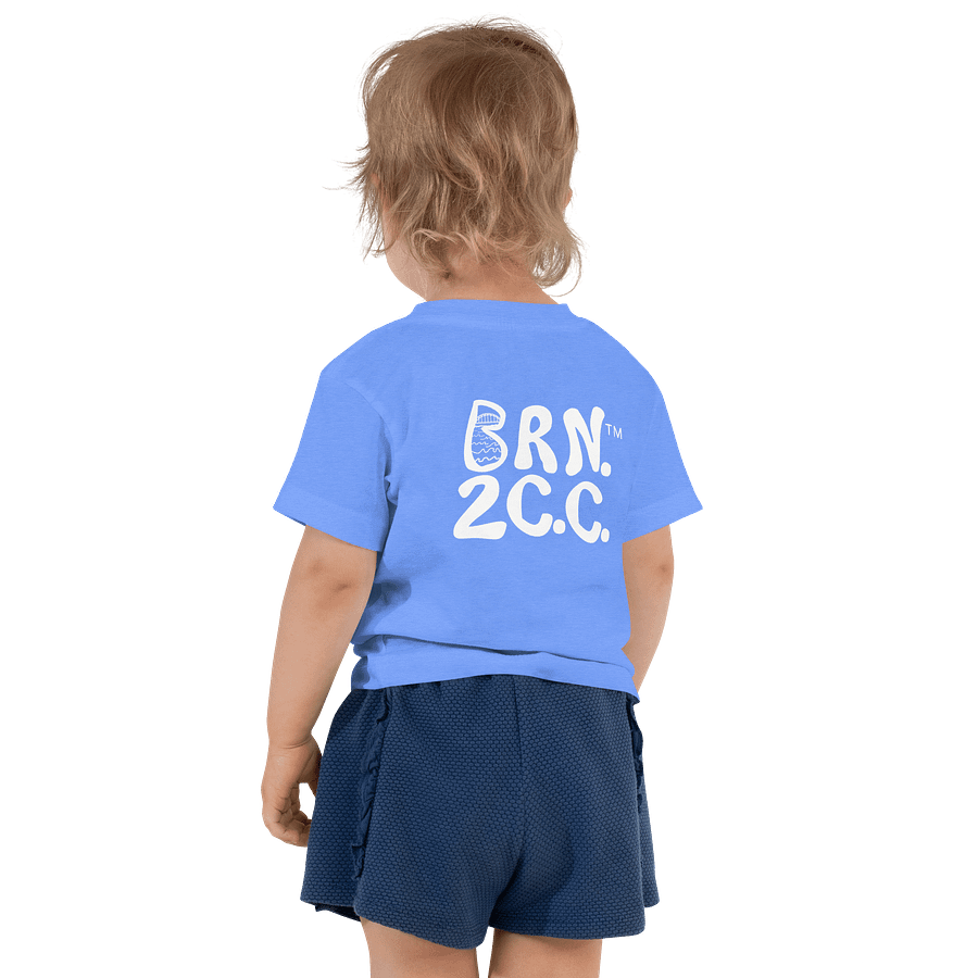 BOURNE to Cape Cod™ | DTG Vintage Print | Toddler T-Shirt | BRN.2C.C.™ | Back Logo | Soft Coastal Tee for Little Explorers | White Logos product image (2)