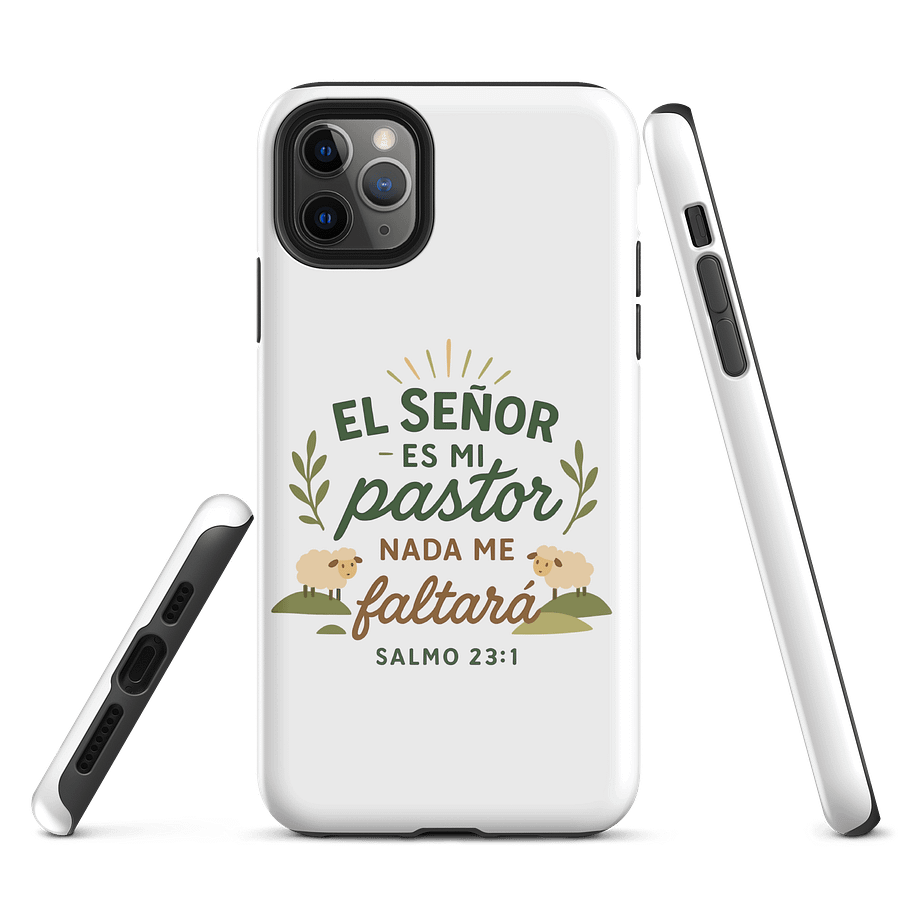 Tough iPhone® Case – “El Señor es mi Pastor” – Spanish Bible Verse product image (1)