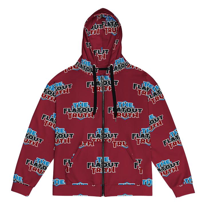 TFOT All-Over Blue Hex Maroon Zip Jacket product image (1)