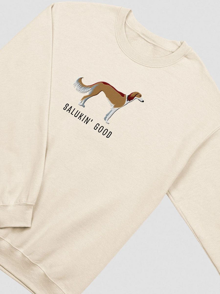 Salukin' Good Sweatshirt (Embroidered) of a Saluki product image (6)
