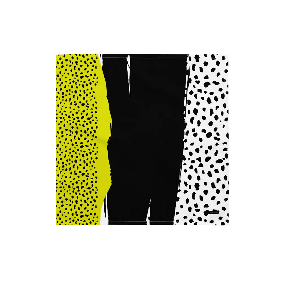 Black/Yellow Abstract Geometric Bandana product image (1)