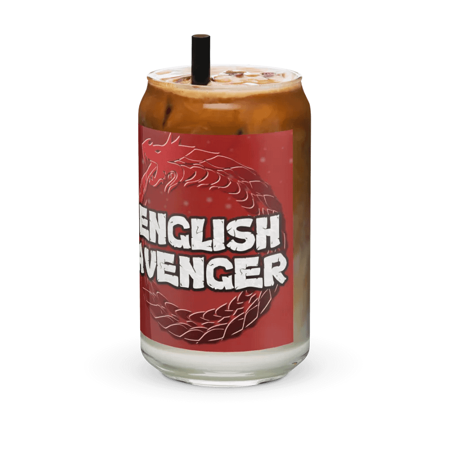English Avenger Logo Graphic Can Shaped Glass product image (12)