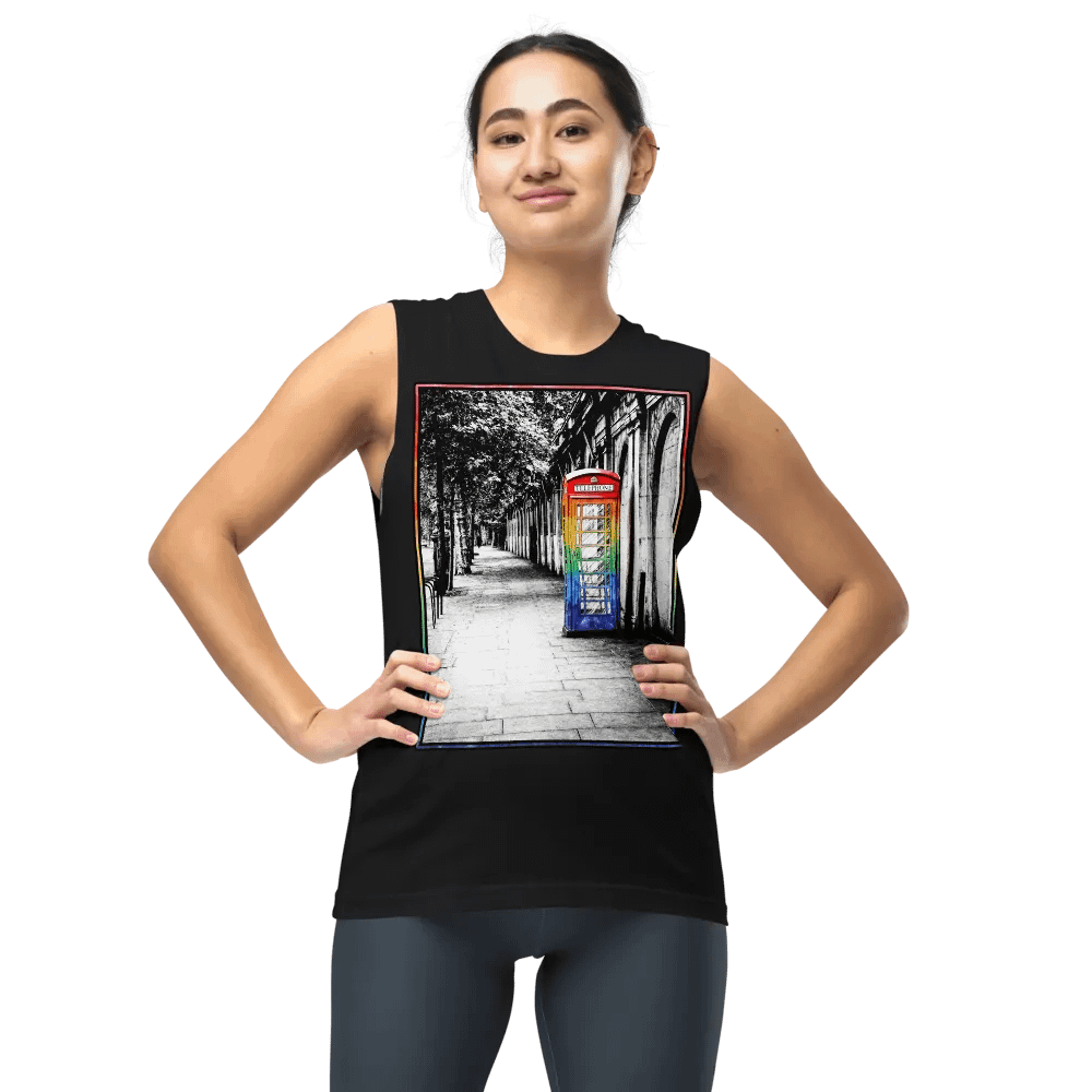 British Telephone Box - LGBTQ Pride Design Muscle Tank product image (10)