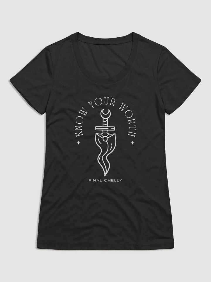 Know Your Worth Womens Triblend Printed Tee product image (1)