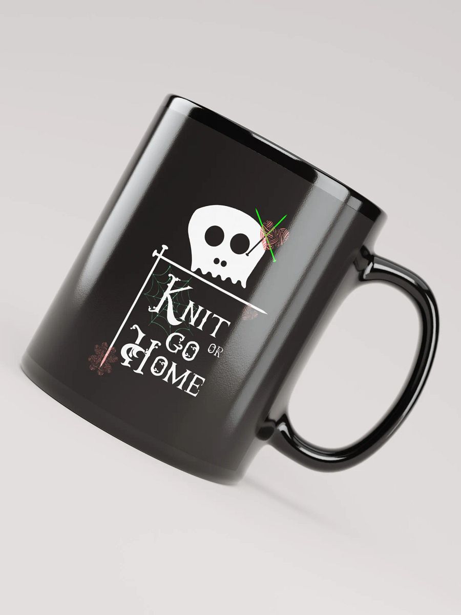 Knit or Go Home quote with a skull and knitting needles product image (8)