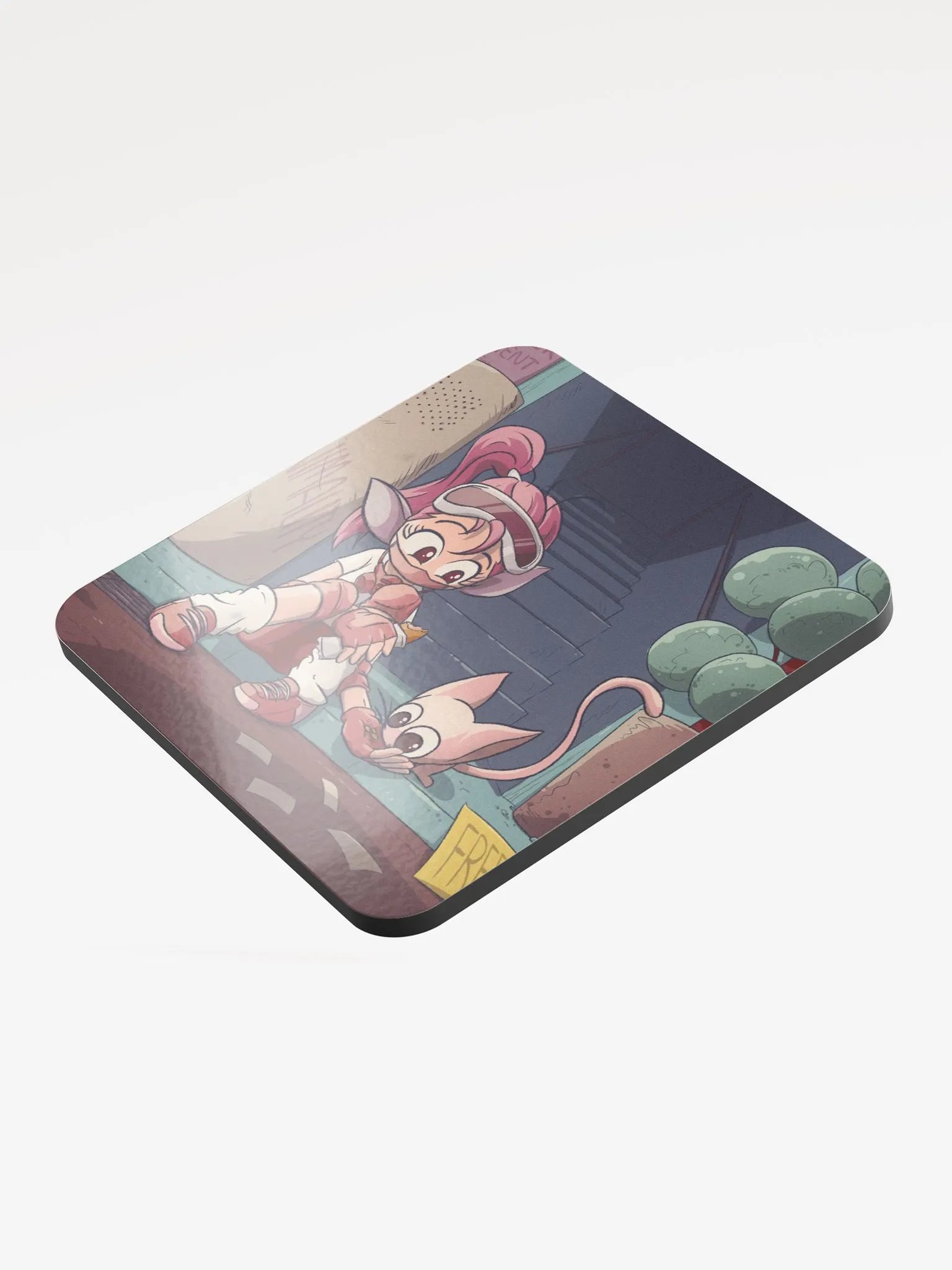 Here for You | Glossed Cork Coaster product image (3)