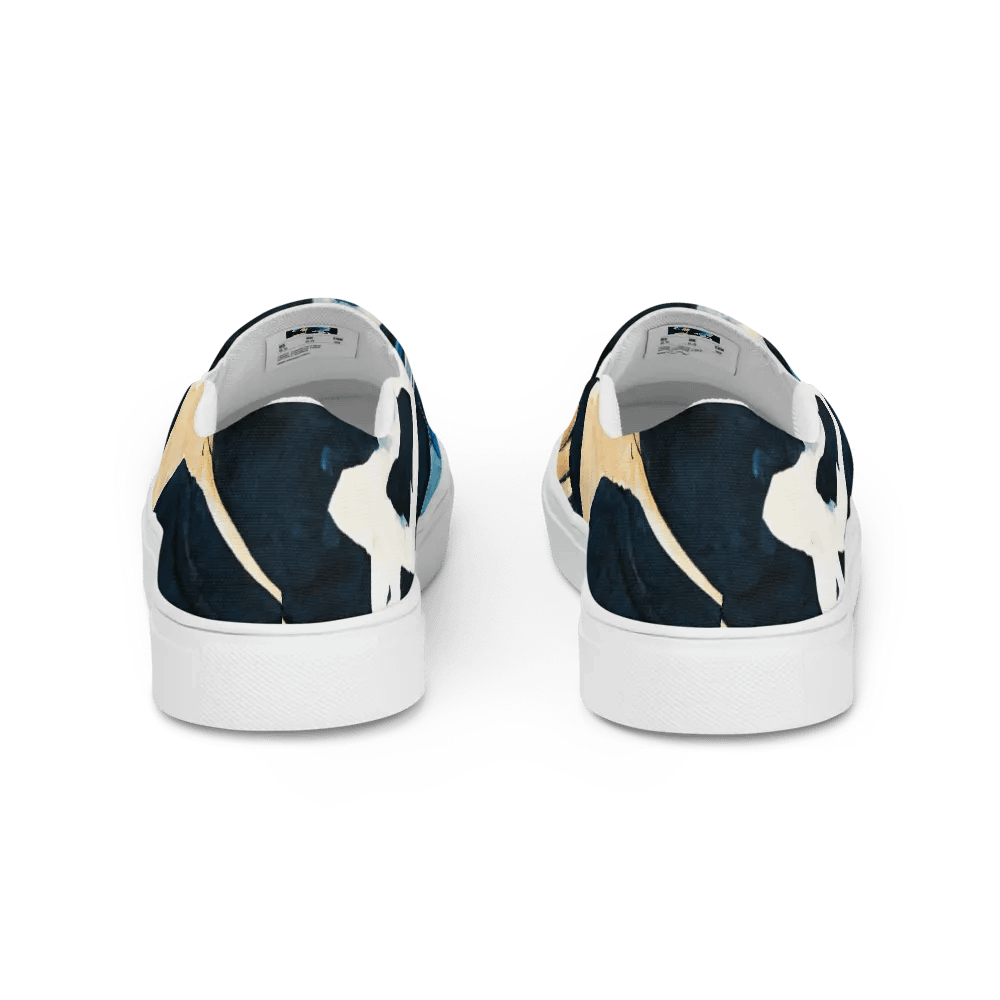 Blue Plumes, Men's Slip-On canvas Shoes product image (4)