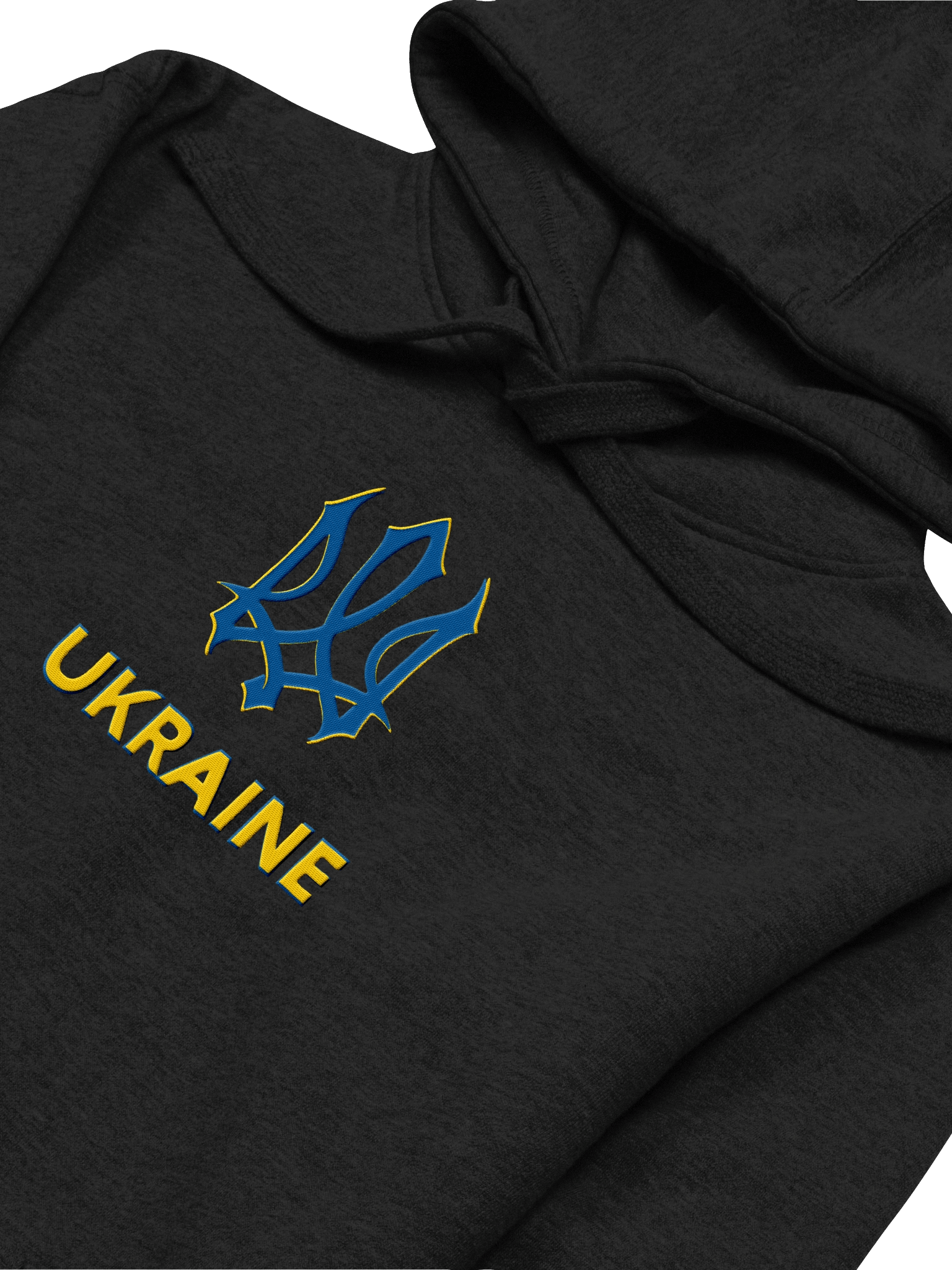 Ukraine Trident Blue Yellow Ukrainian Coat Arms Official Symbol | Cotton Heritage Unisex Premium Hoodie | Embroidered product image (35)