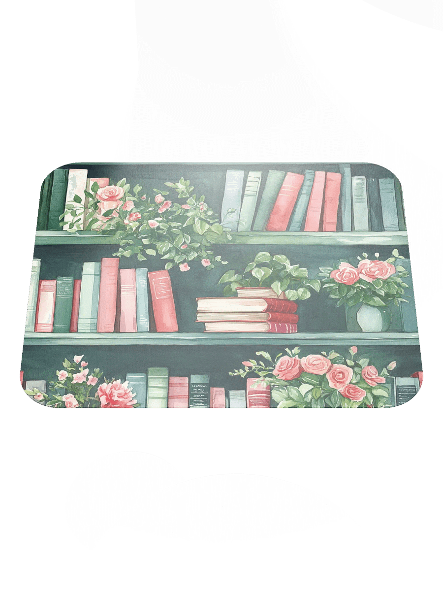 Green Bookshelf Mouse Pad by Treasure Pie product image (3)