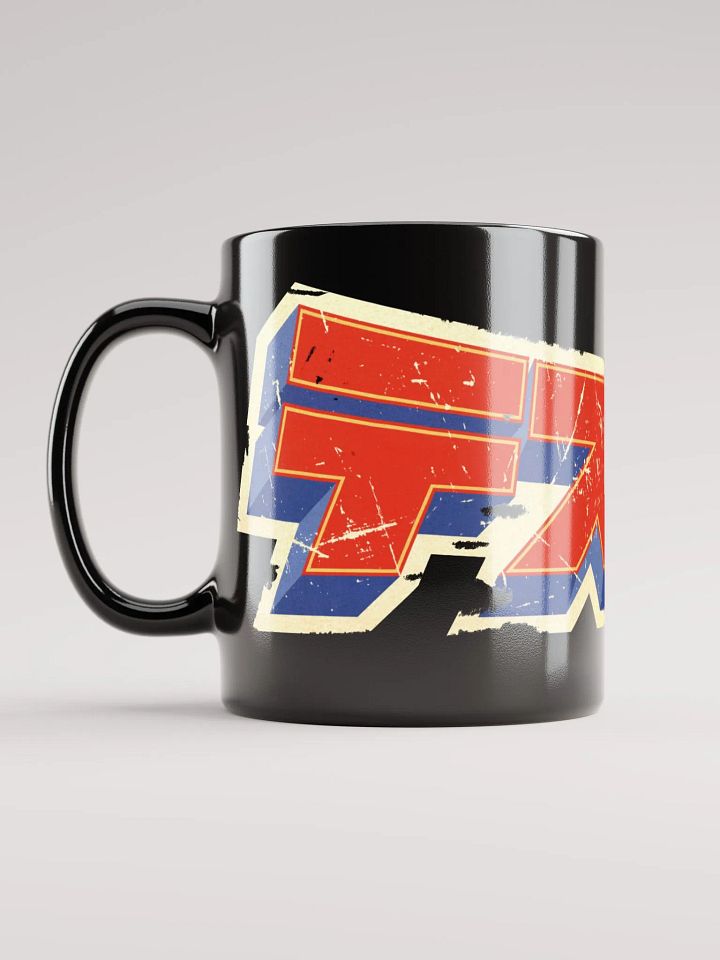 Tested Weathered Anime Logo Black Coffee Cup (Full-Wrap) product image (1)