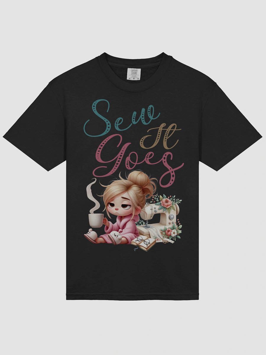 Sew It Goes Cozy Coffee and Sewing T-Shirt product image (32)