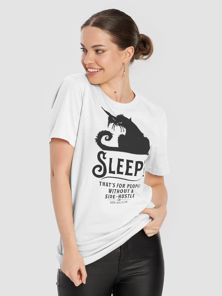 Sleepless Grind: Hustler Cat T-shirt in Vivid Black product image (3)