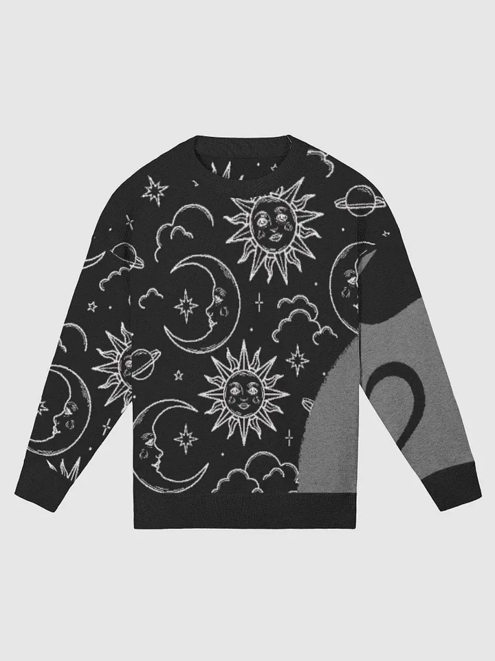 KawaiKitten Contrast Of Dark Knitted Sweater product image (1)