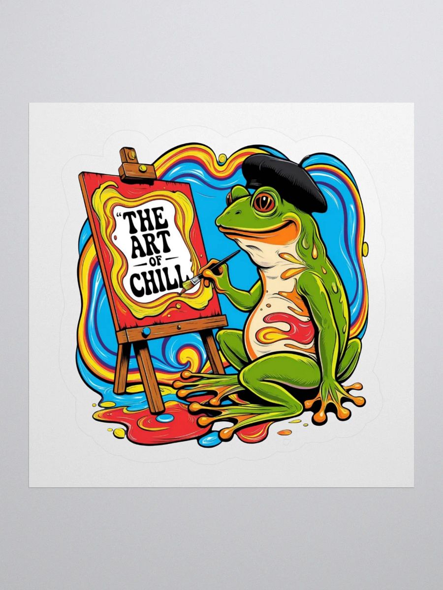 Chill Frog Artist Kiss Cut Stickers product image (3)