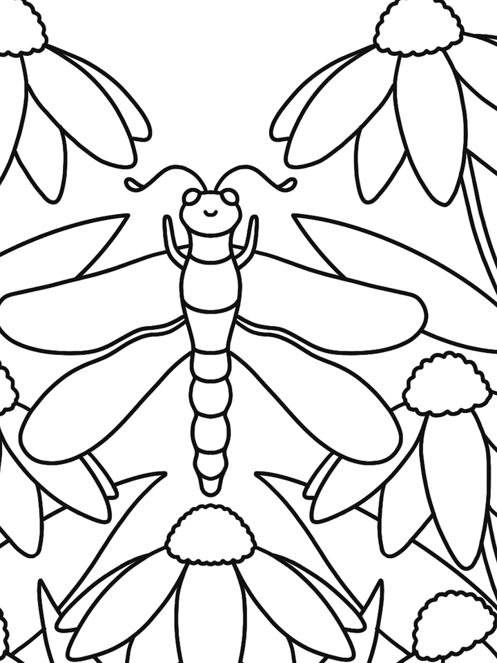 Dragonfly Coloring Page - Digital Download product image (2)
