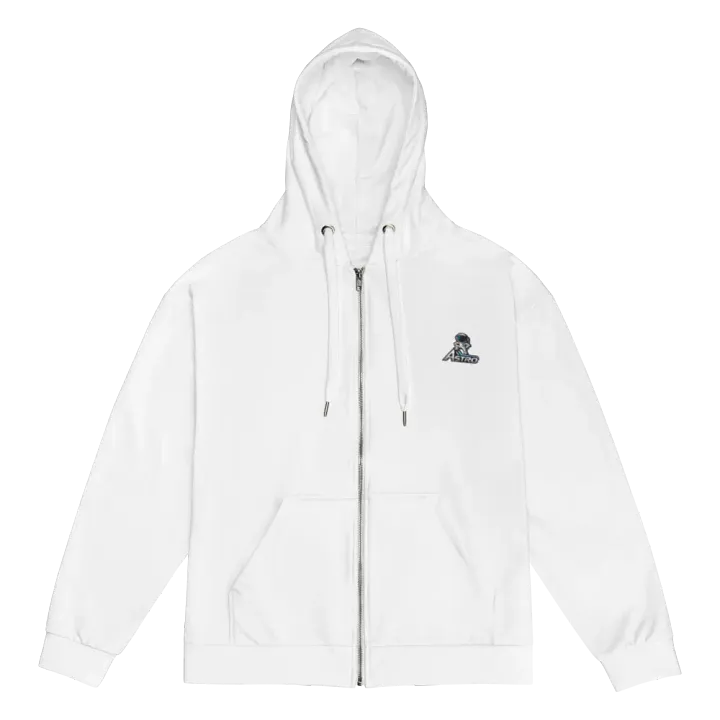 Astro Recycled Unisex Zip Hoodie with Astronaut Design - White product image (1)