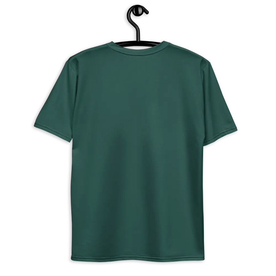 Plain Dark Green Soft Summer Men's Crewneck Polyester Heavyweight Premium T-Shirt by Treasure Pie product image (9)