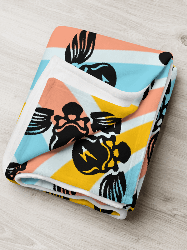 Winged Skulls Throw Blanket product image (9)