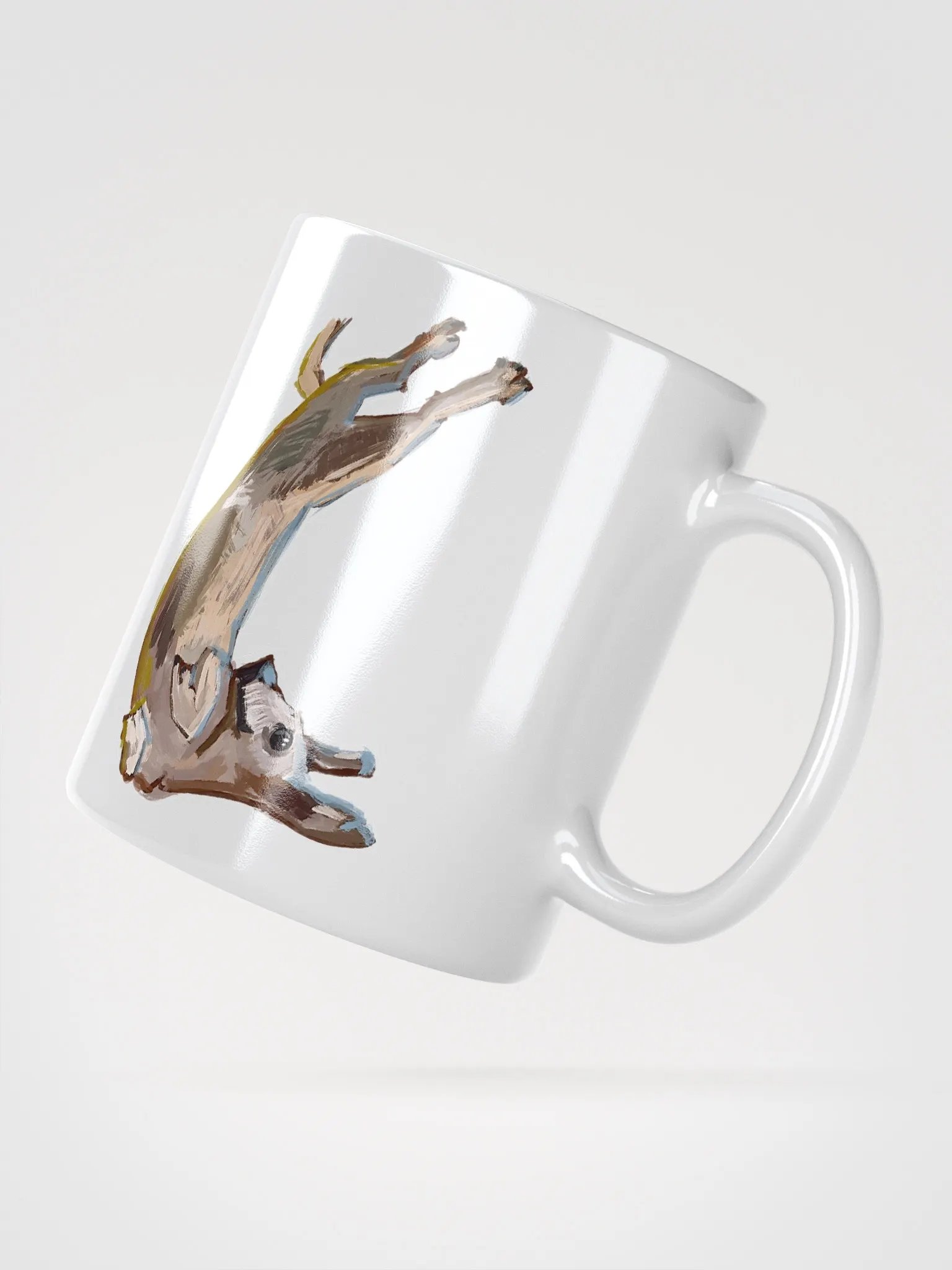 Orejas being cute painting, White Glossy Mug product image (5)