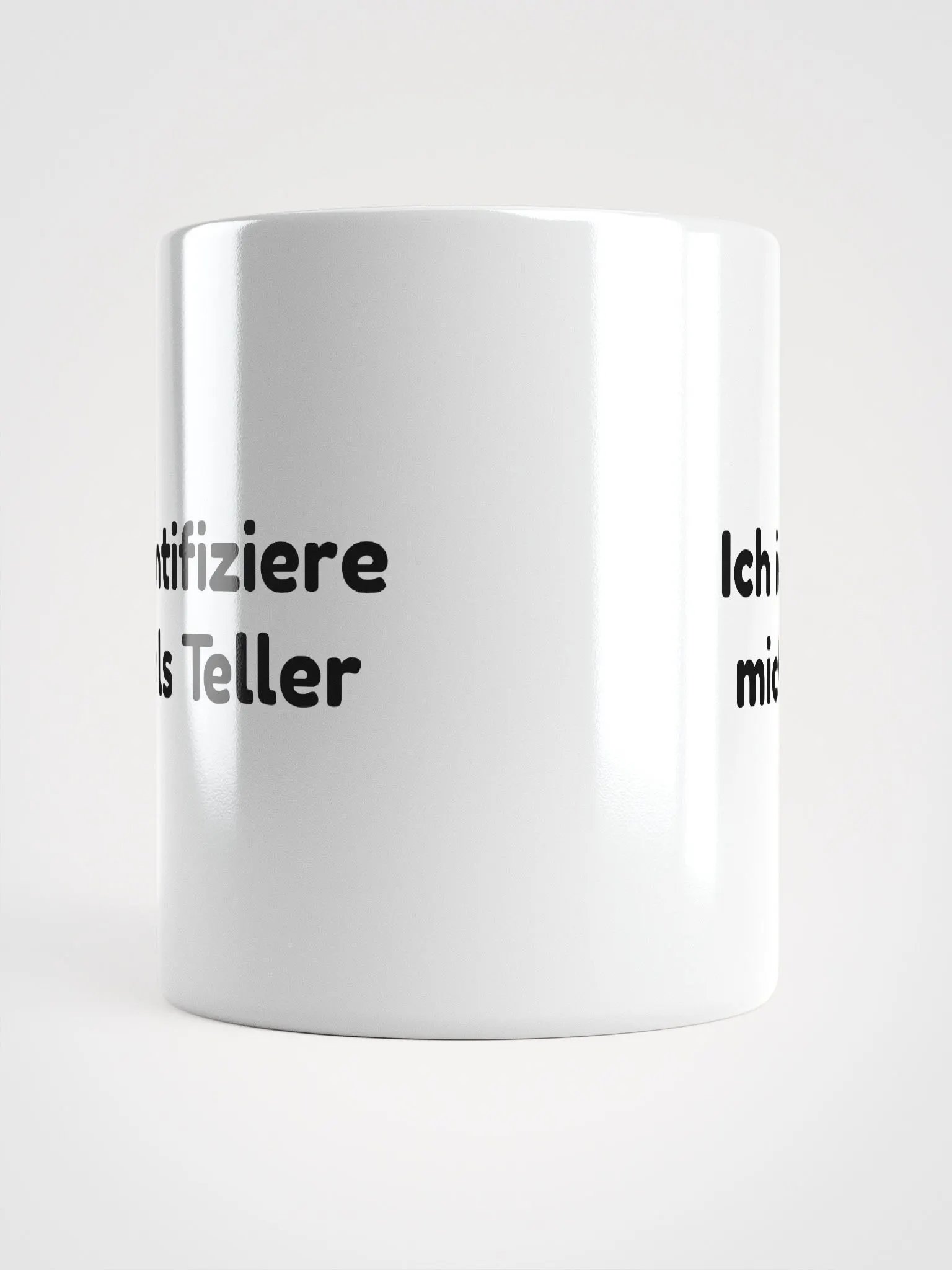 Lustige 'Ich identifiziere mich als Teller' Kaffeetasse | Humorvolles Geschenk Tasse für Frauen und Männer | Tasse mit Spruch | 3 Größen product image (14)