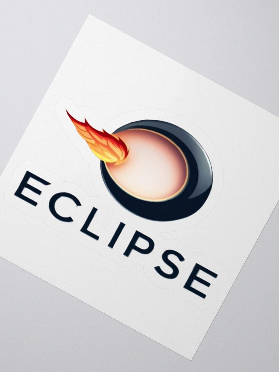 Eclipse Vinyl Sticker - Celestial Eclipse with Flame Design product image (6)