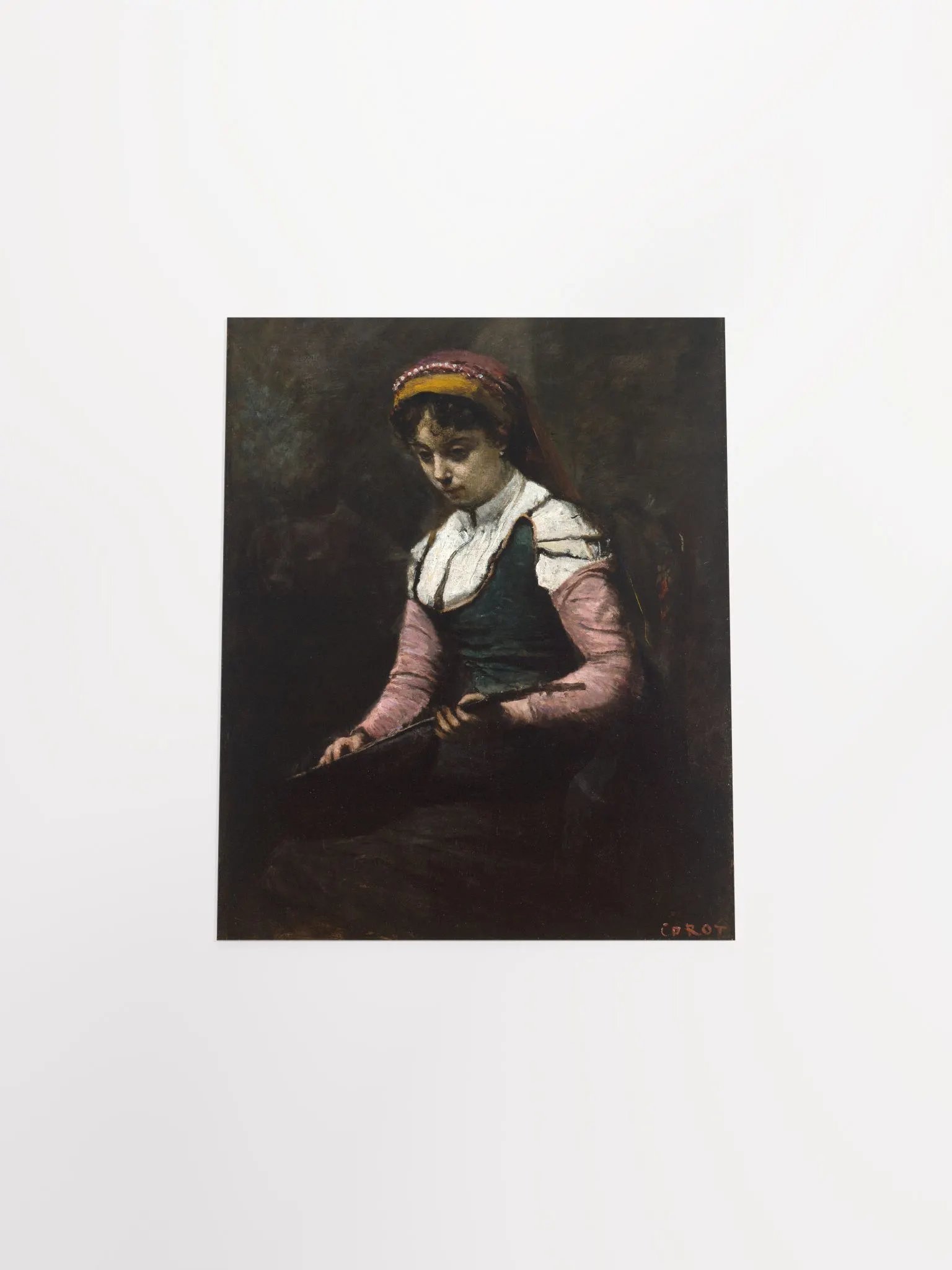 ''Girl with Mandolin'' by Jean-Baptiste-Camille Corot Poster product image (4)