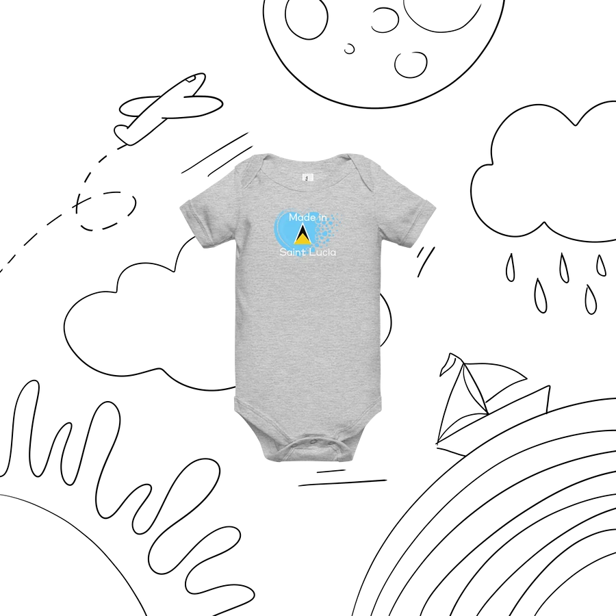 Saint Lucia Digital Heart Baby Onesie product image (44)