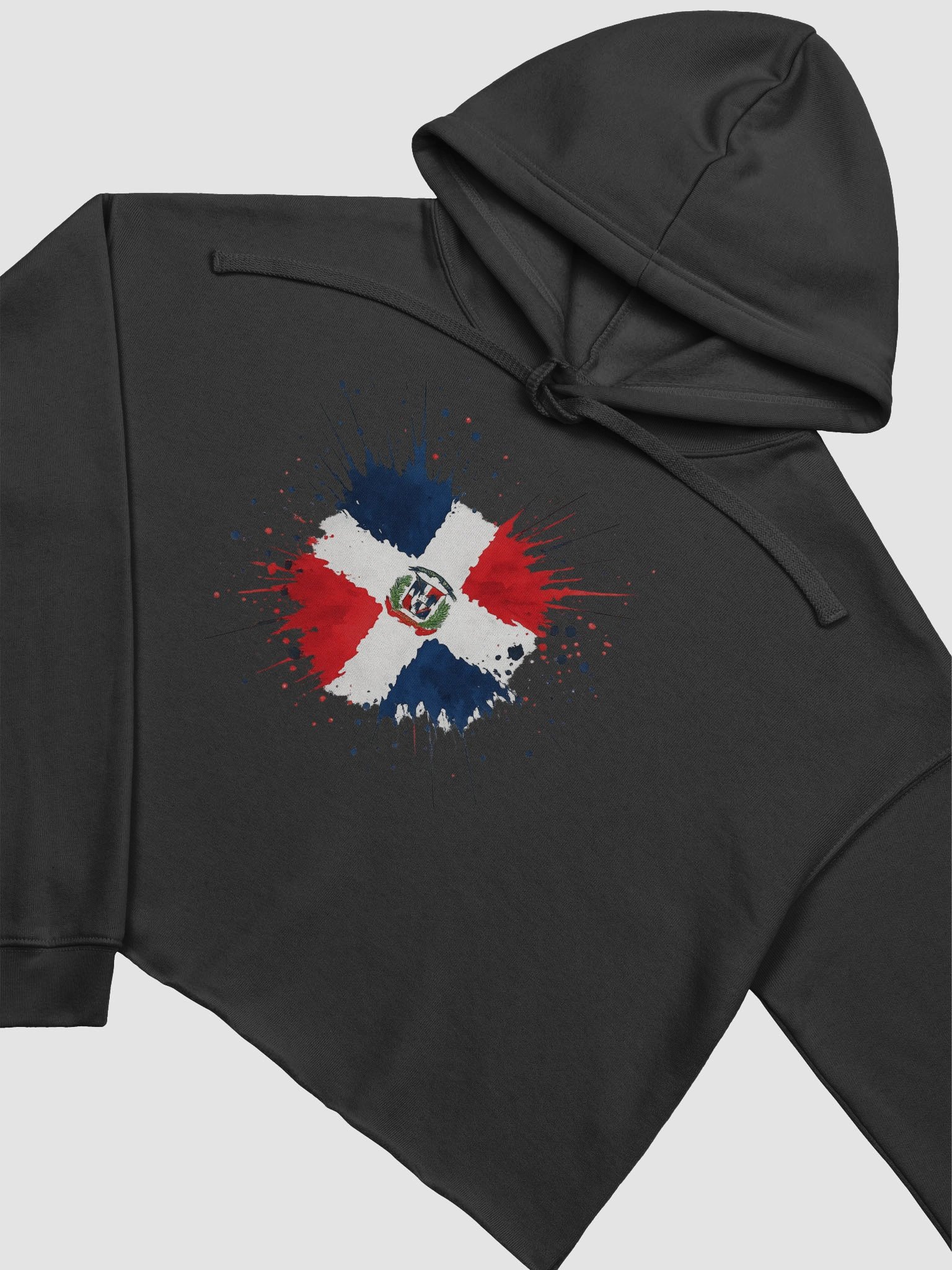 Dominican Splatter Flag Crop Hoodie product image (9)
