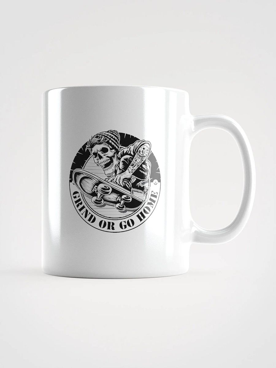 Grind Or Go Home | Skeleton Street Skater Mug product image (1)