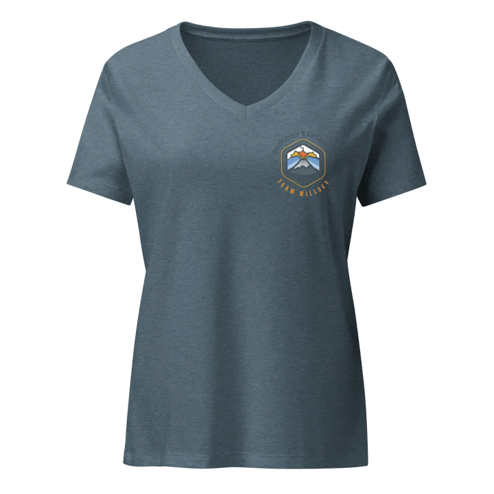 Volcanic Eruption Relaxed V-Neck Tee w/small logo product image (1)