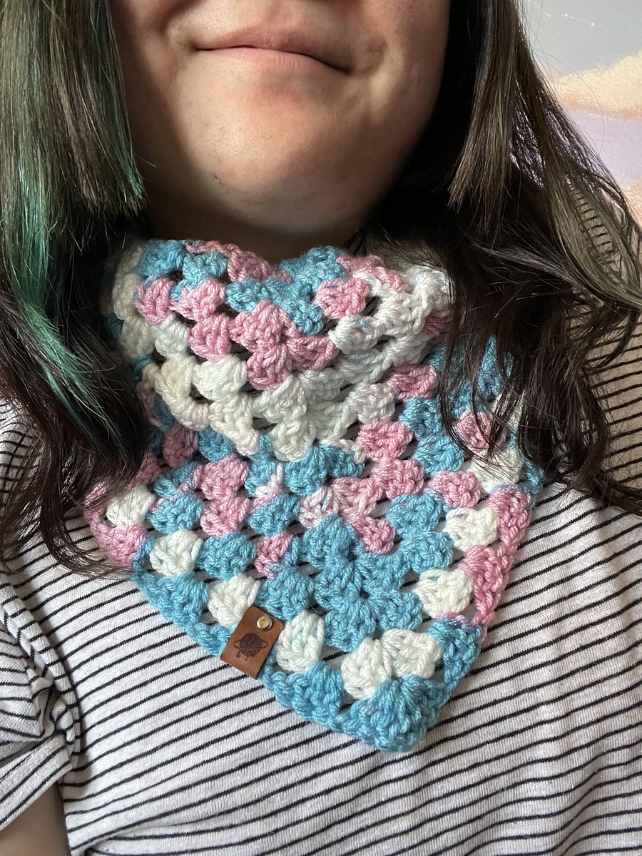 Pride Flag Crochet Bandana product image (1)