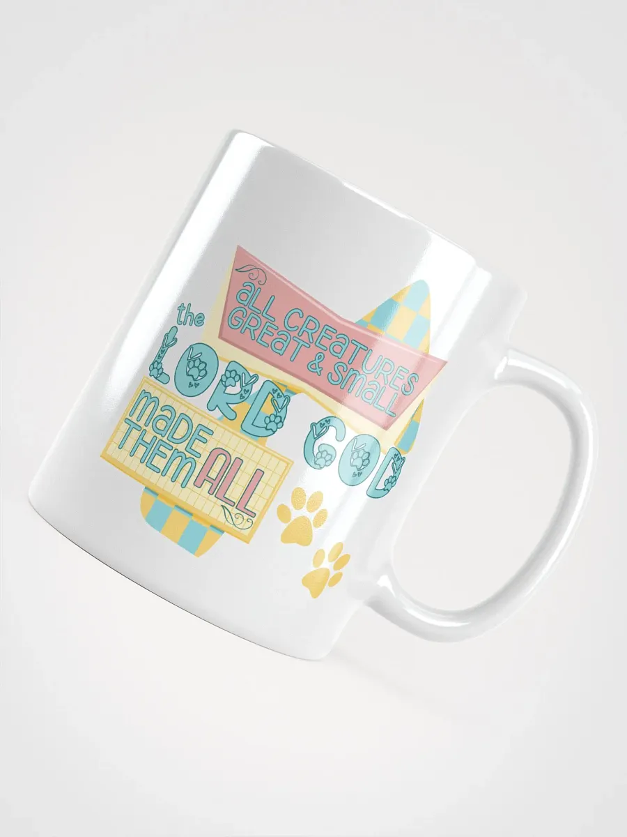 Retro Space Age All Creatures Great and Small Christian Mug product image (5)