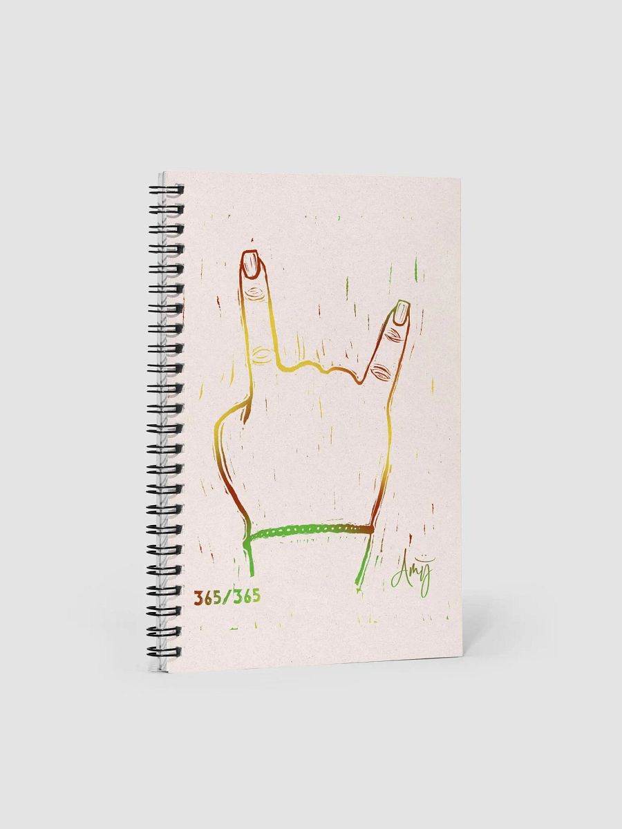 Linocut Rock On Notebook product image (1)