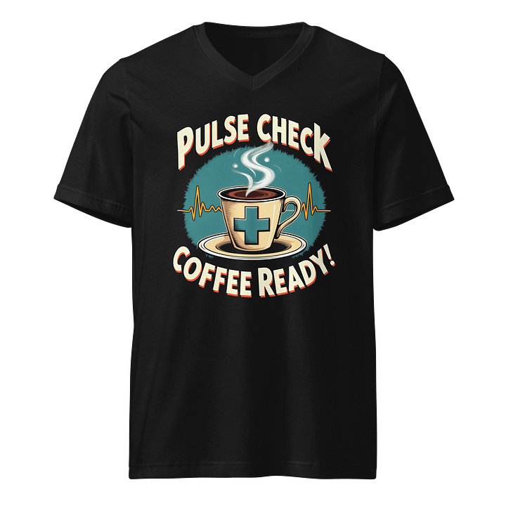 Pulse Check Coffee V-Neck Tee product image (1)