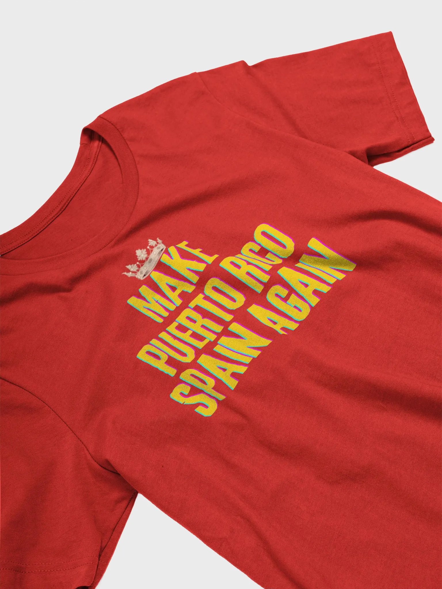 Camiseta roja letras doradas - Make Puerto Rico Spain Again (2025) product image (3)