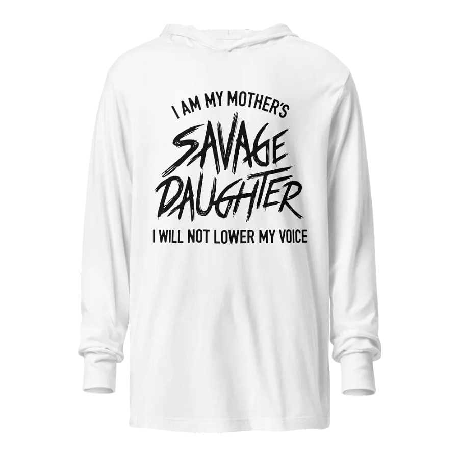 Savage Daughter Hooded Long Sleeve Tee (black print) product image (1)