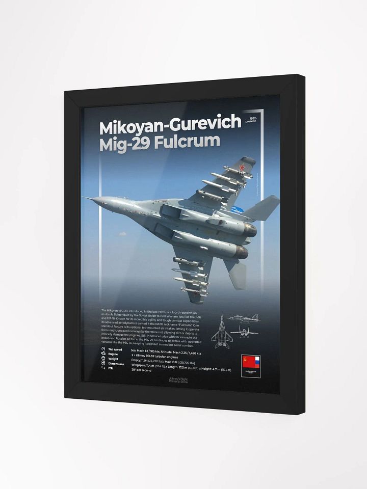 Mikoyan-Gurevich Mig-29 Fulcrum Aviation Spec Poster product image (1)