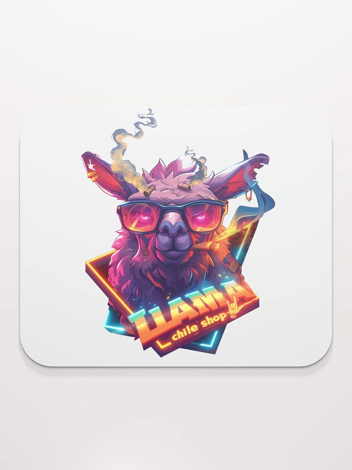 Neon Llama Sunglasses Mouse Pad product image (2)