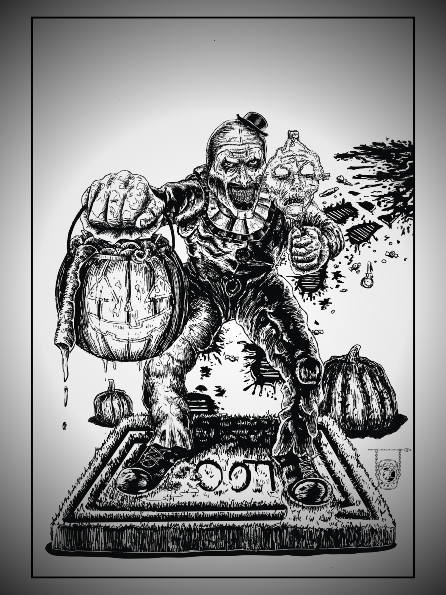 Trick or Treat with Art the Clown- Clean Version- Unisex Sweatshirt product image (21)