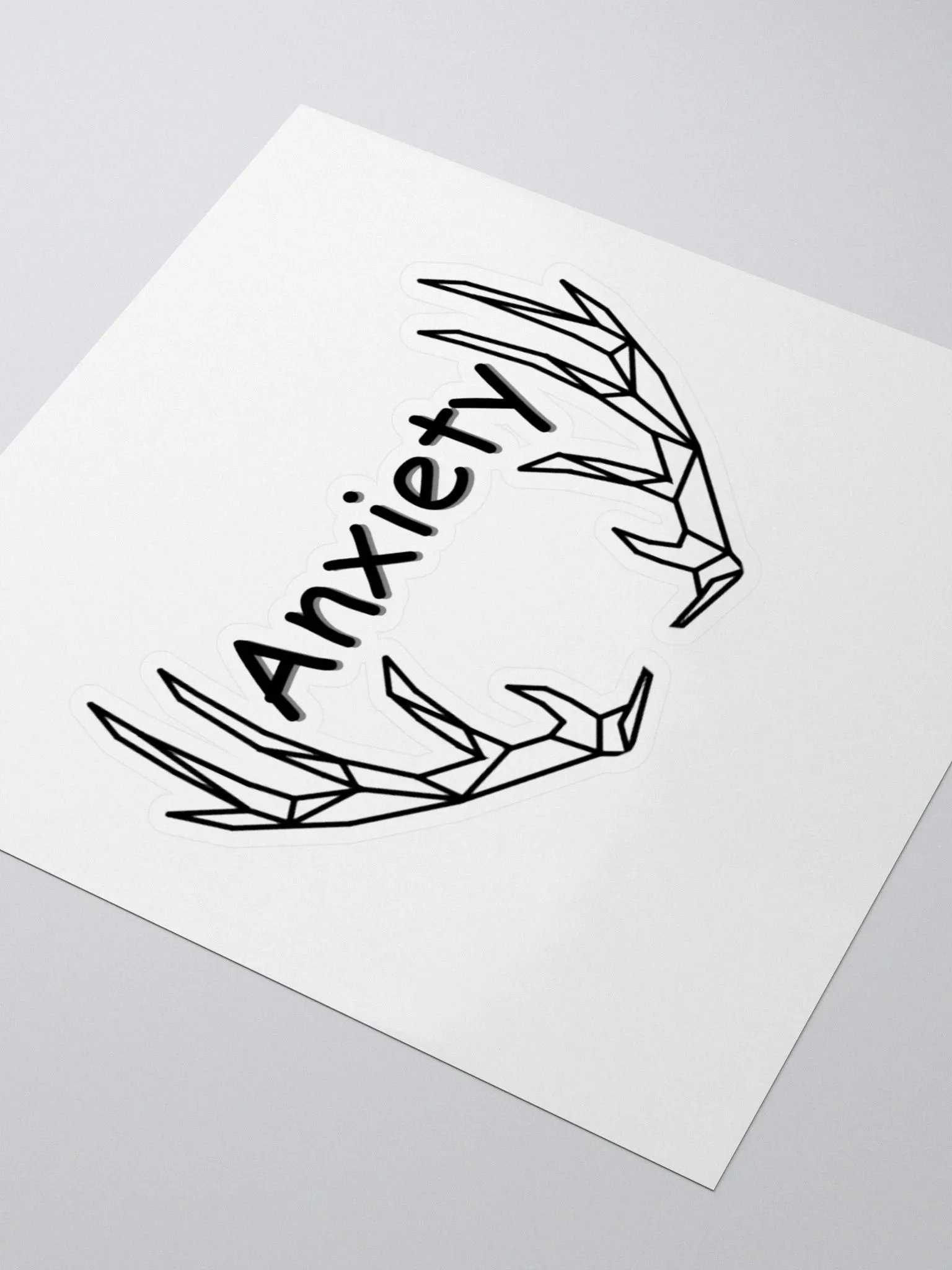 Anxiety sticker - Black product image (3)