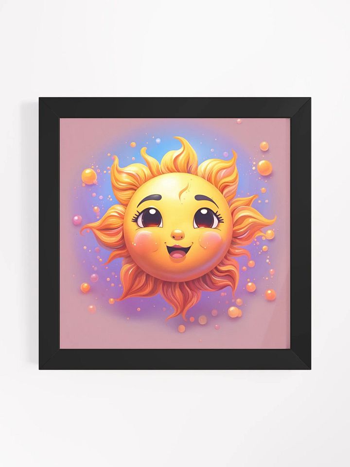 Framed Cute Sun Poster product image (1)